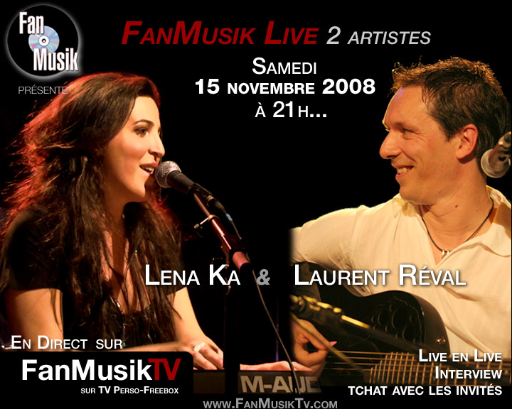 FanMusik Live N° 15 : 15 novembre avec Lena Ka & Laurent Réval